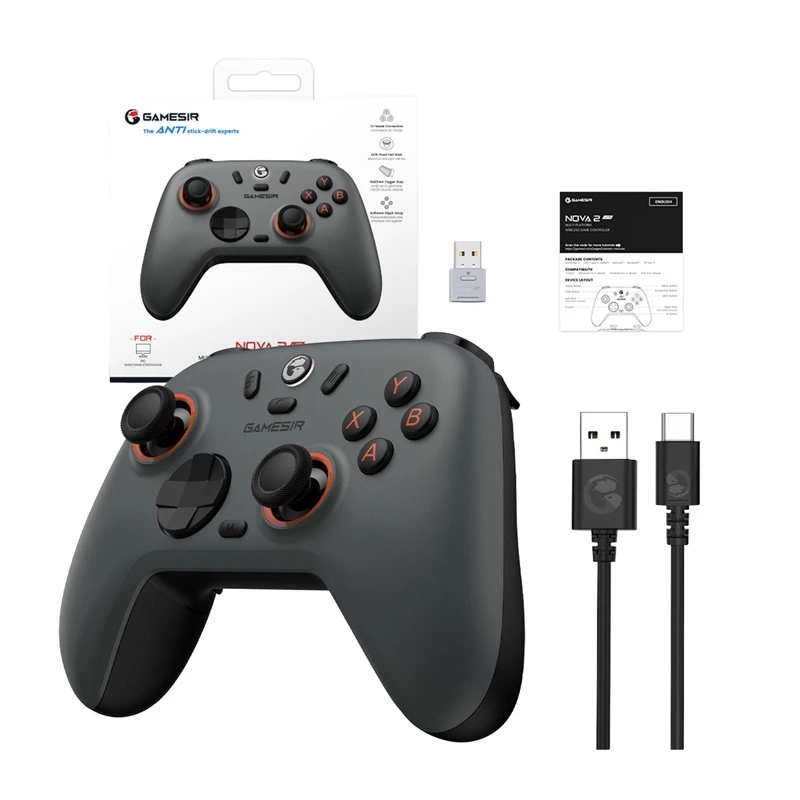 Controller wireless GameSir Nova 2 Lite Gray — controller gaming compatto compatibile Bluetooth