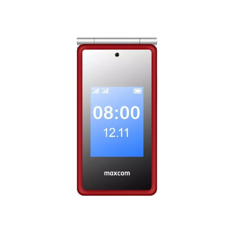 Maxcom MM835L telefono a conchiglia 4G, Dual SIM, 3,5 pollici (8,89 cm), USB-C, rosso