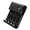 Caricabatterie Green Cell GC VitalCharger USB, 4 slot, AA/AAA, alimentato via USB, nero