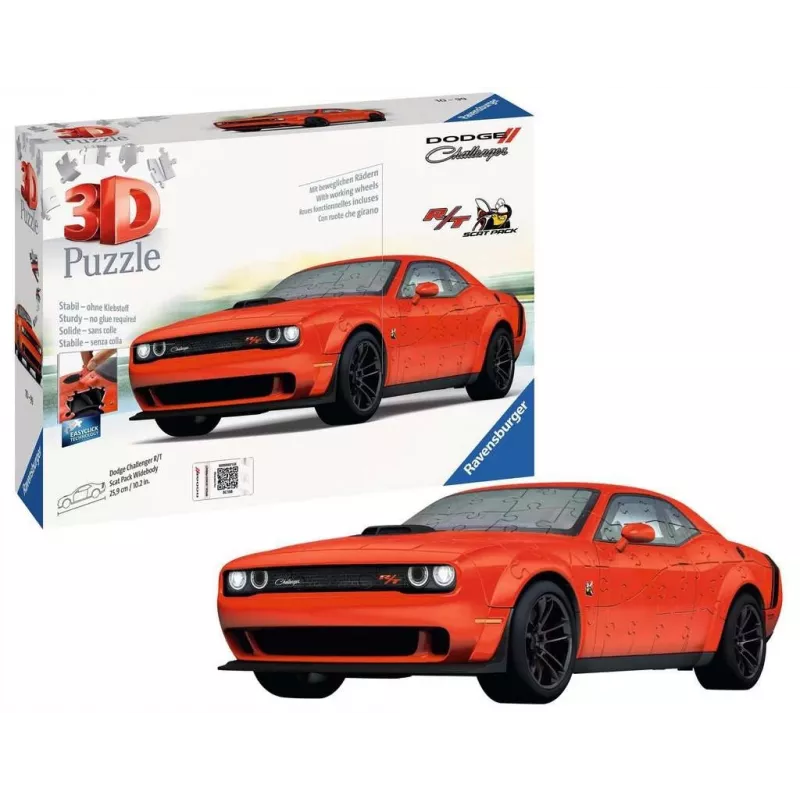 Puzzle 3D Ravensburger Dodge Challenger R/T Scat Pack Widebody 108 pezzi