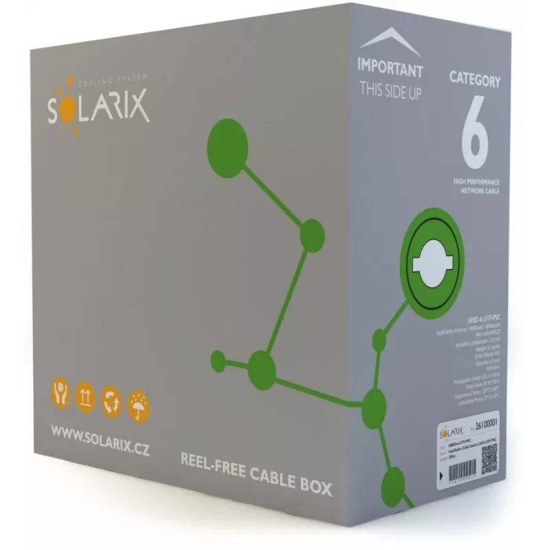 Solarix CAT6 UTP PVC Eca cavo da installazione 305 m