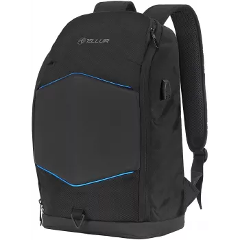 Zaino per notebook Tellur TLL611282 con porta USB e striscia illuminata, nero