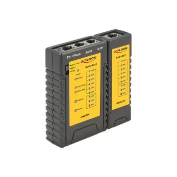 Delock tester per cavi + portfinder - set tester di rete (86407)