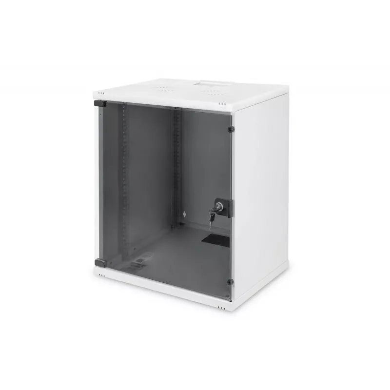 DIGITUS Serie Compact DN-19 12-U-S-1 - Armadio a parete - grigio chiaro, RAL 7035 - 12U - 48,3 cm (19 inch) (DN-19 12-U-S-1)