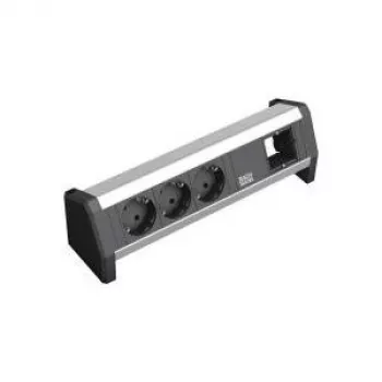 Prolunga di alimentazione Bachmann 3x Schuko 1x GST18 nero argento