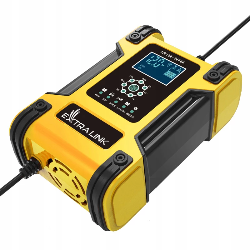 Caricabatterie intelligente Extralink Shango | raddrizzatore | 100 - 240VAC, 12V 12A, 24V 6A