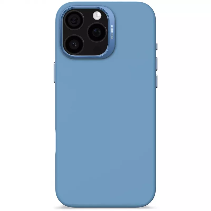 Decoded D25IPO16PMBCS9AE AntiMicrobial cover posteriore in silicone per iPhone 16 Pro Max, azzurra