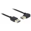 Cavo USB DeLOCK 1m USB 2.0 A m/m 90° nero
