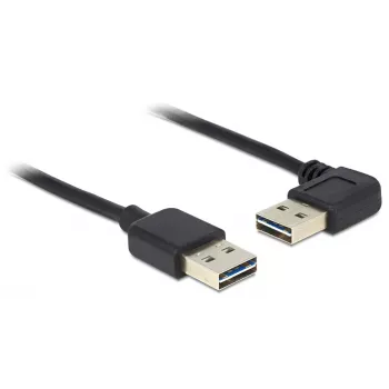 Cavo USB DeLOCK 1m USB 2.0 A m/m 90° nero
