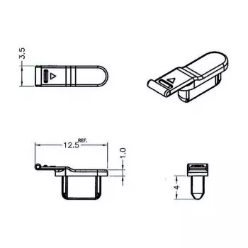 Copripresa di sicurezza DELOCK 64033, nero, 5×12,5×3,5 mm, confezione da 10