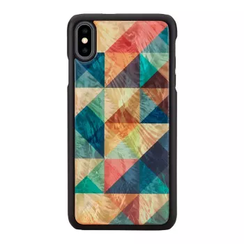 Custodia per cellulare iKins per iPhone XS Max — motivo mosaico, nero