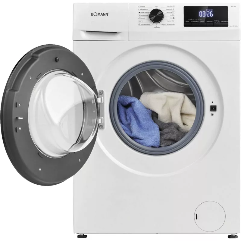 Lavatrice a carica frontale BOMANN WA7175 — 7 kg, 1400 giri/min, classe energetica A, bianco