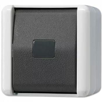 JUNG 834 W interruttore elettrico pulsante nero - bianco (834W)