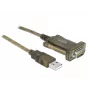 Cavo seriale DeLOCK 64073 USB Type-A DB-9 trasparente 2 m