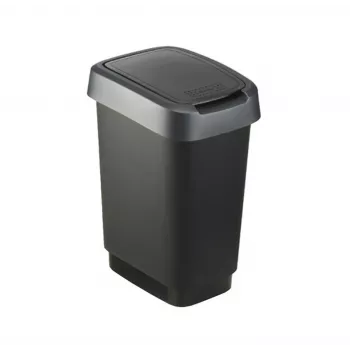 Pattumiera Rotho Twist 50 L rettangolare polipropilene, 50 L, 602×298×401 mm, nero