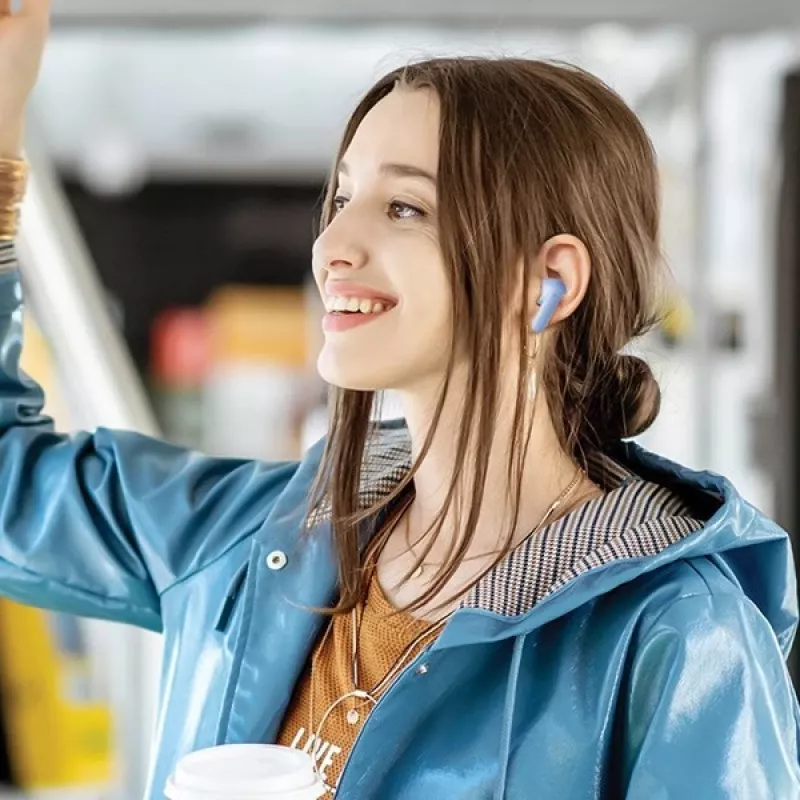 Cuffie Awei T85 Bluetooth 5.3 ENC TWS blu