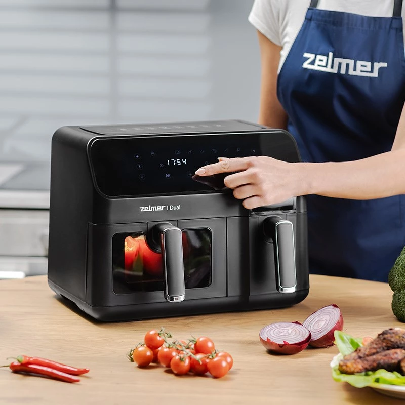 Zelmer ZAF9000 Friggitrice ad aria 5,5 l + 3,5 l 2700 W nero