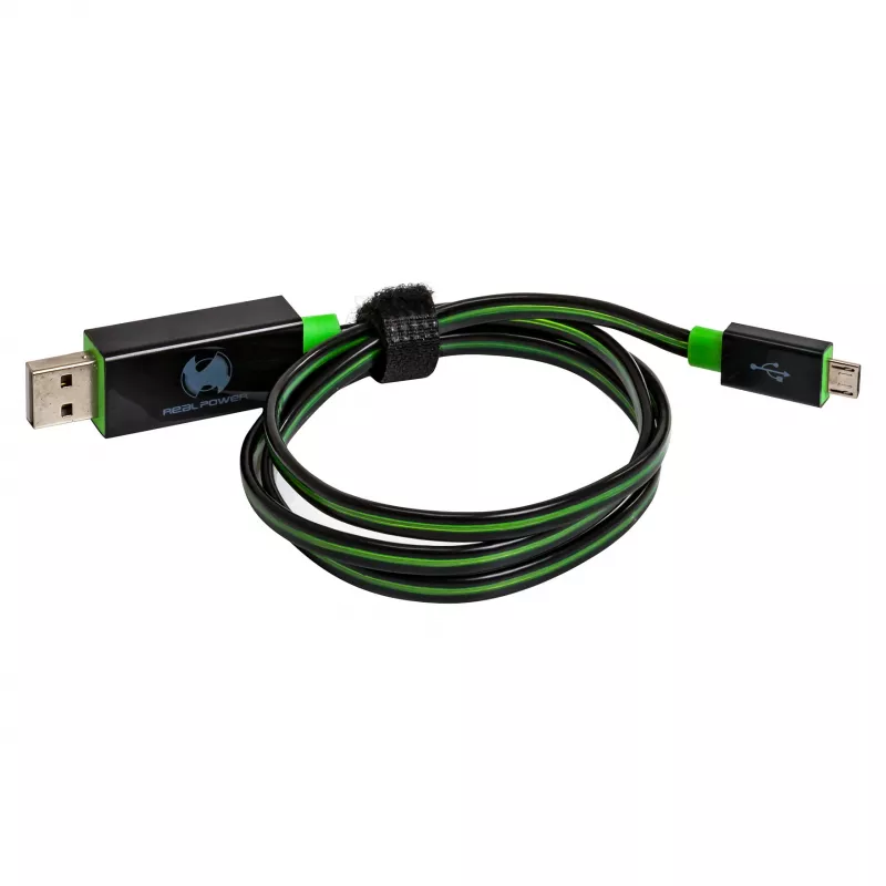 Cavo USB RealPower A/Micro-USB B 0,75 m