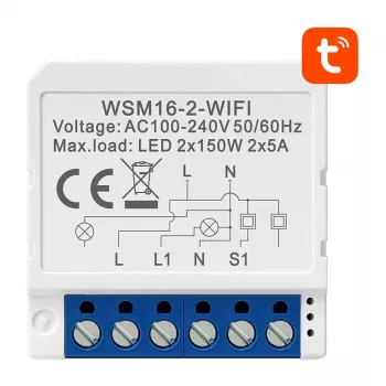Modulo interruttore smart Avatto WSM16-W2 controllo remoto Wi-Fi, relè a un canale per domotica