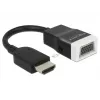 Delock 65587 adattatore HDMI-A maschio a VGA (D-Sub 15) femmina con audio, nero/bianco