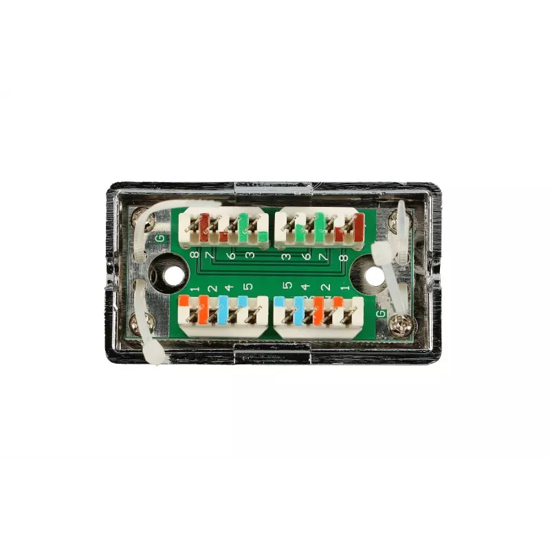 Extralink CAT5E STP scatola di connessione, barrel, connettore, argento