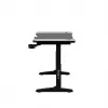 Scrivania da gaming huzaro Hero 3.6 — rettangolare 1400×600 mm, regolabile in altezza 560–790 mm, nero, gambe a H, piano da 15 mm