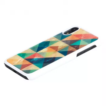 Custodia per smartphone iKins per iPhone XR — Mosaic nero custodia protettiva