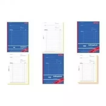 Herlitz 880534 blocco ordini A5, 3 x 40 fogli, autocopiante