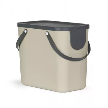 Contenitore per conservazione/rifiuti Rotho Albula 25 L rettangolare, cappuccino, tecnopolimero, 25 L, 400×235×340 mm