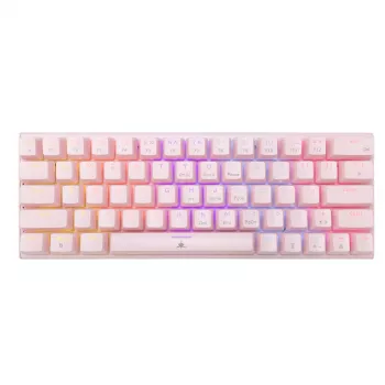 Tastiera meccanica da gaming White Shark Wakizashi GK-002421V2 rosa layout US-Blue
