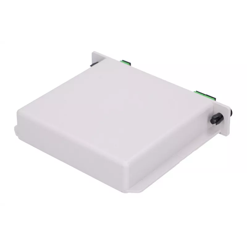 Splitter ottico PLC 1:2 SC/APC tipo slot, Extralink, ABS nero