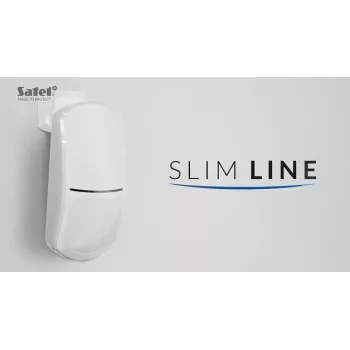Sensore di movimento PIR SATEL slim-PIR-PET 5 — rilevatore passivo a infrarossi pet-immune, modello compatto da interno