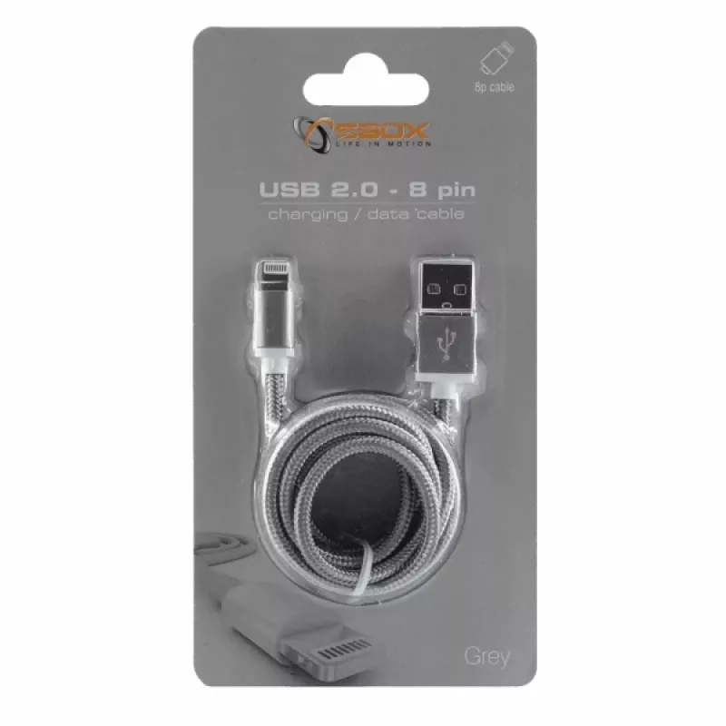 Sbox USB 2.0 8 Pin IPH7-GR grigio
