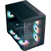 Case per PC tower AEROCOOL P500C EVO-G-BK-v1 con 2 pannelli laterali in vetro temperato, nero
