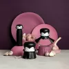 Spremiaglio da tavolo Ototo Design Rockula plastica acciaio inox nero bianco