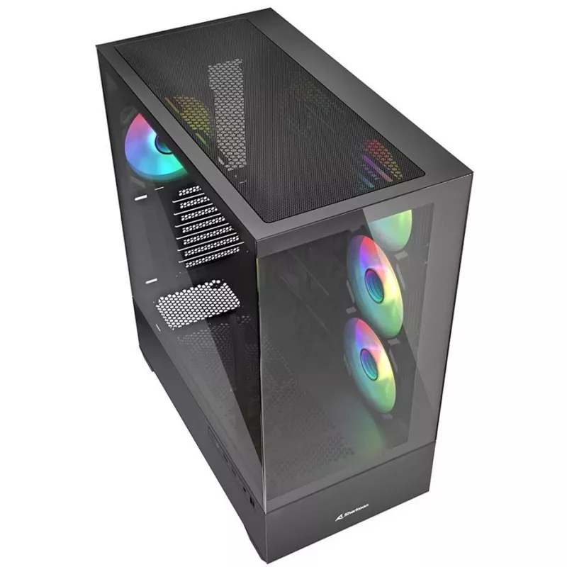 Case PC Sharkoon AK6 RGB, ATX, nero