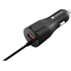 CANYON Caricabatterie auto C-033 2,4A/USB-A con connettore Lightning integrato nero