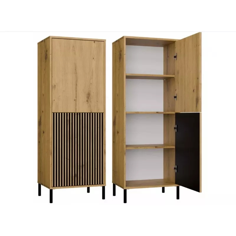 KAMARO 2DK stretto/GŁ rovere ARTISAN VETRINA