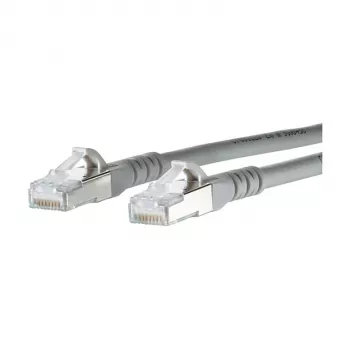 METZ CONNECT BTR – cavo patch – RJ-45 (M) – RJ-45 (M) – 2,0 m – schermato – CAT 6a – senza alogeni – grigio (1308452033-E)