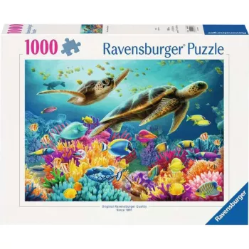 Puzzle Ravensburger Mondo sottomarino blu 1000 pezzi, ragazzi/adulti, formato standard