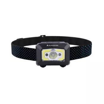 Torcia frontale Superfire X30, 340 lm, USB, 5 modalità, 130 m