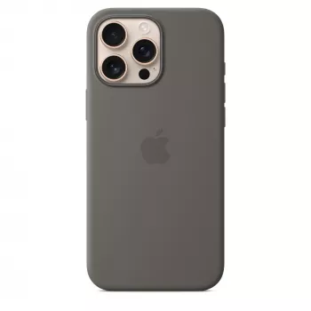 Custodia in silicone con MagSafe per iPhone 16 Pro Max - grigio pietra
