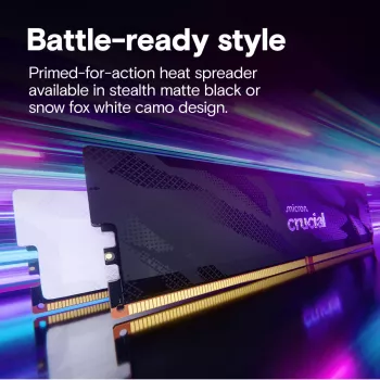 Crucial Pro OC 32GB (2x16GB) DDR5 PC5-48000C32 6400MHz Dual Channel Kit - bianco