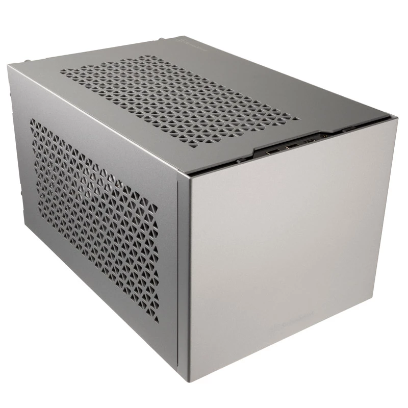 Case Mini-ITX SILVERSTONE SST-SG15S, case compatto in alluminio argento