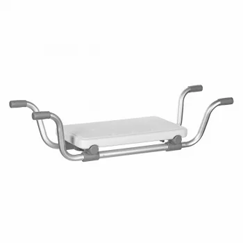 Panchetta da vasca ActionMed LW200AM design incassato per vasca, tecnopolimero, argento, antiscivolo, regolazione orizzontale