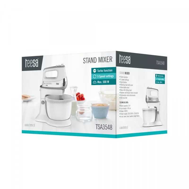 Frullatore a mano con ciotola rotante 500W