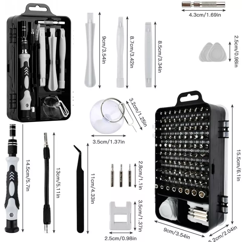 Set di cacciaviti di precisione Extralink, 118 in 1 cacciaviti Torx e utensili di precisione