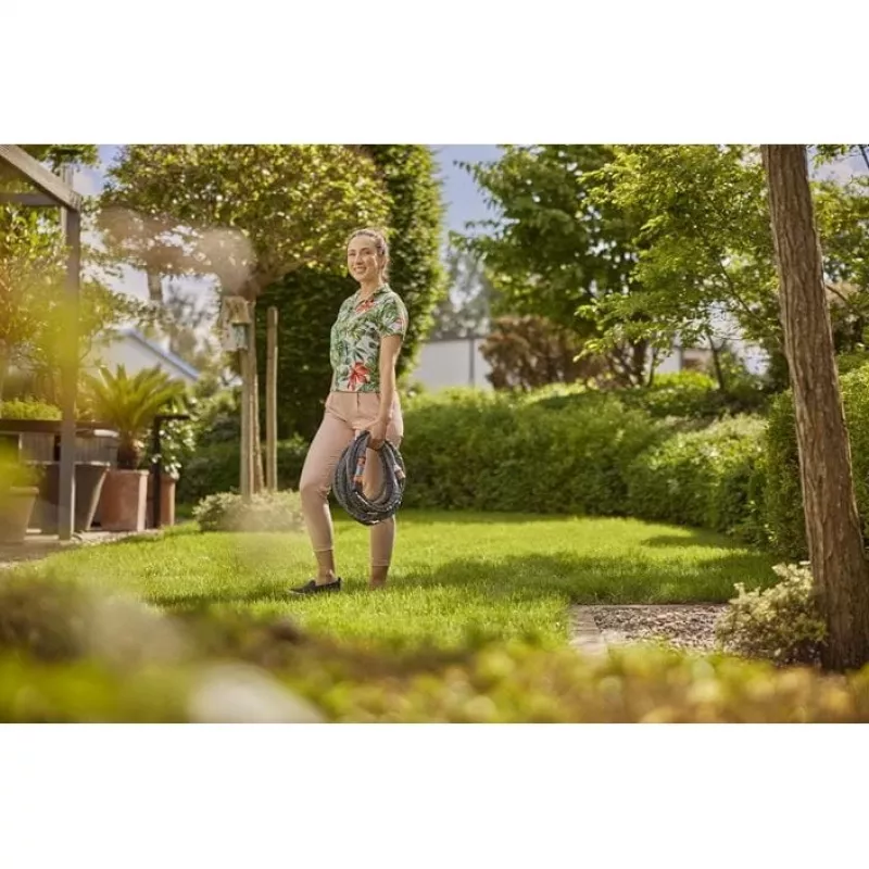 Gardena Liano tubo da giardino 25 m PVC nero grigio fuori terra