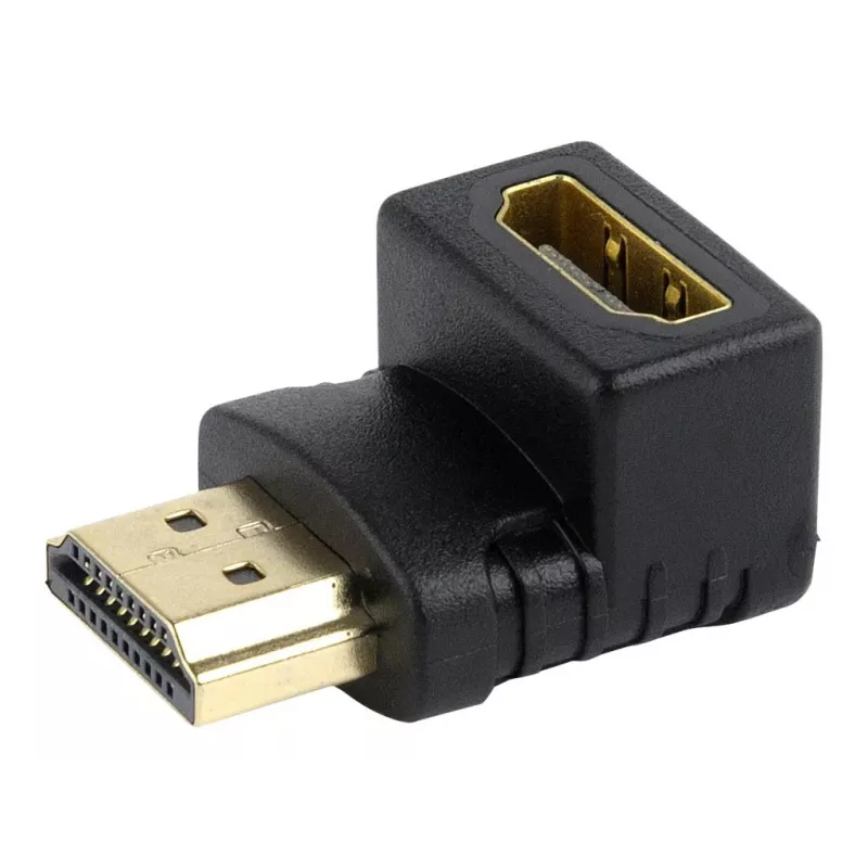 Adattatore HDMI GEMBIRD A-HDMI90-FML, HDMI a HDMI, adattatore ad angolo retto 90°, nero