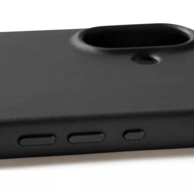 Mujjo Full Leather Case MagSafe custodia per iPhone 17 nero